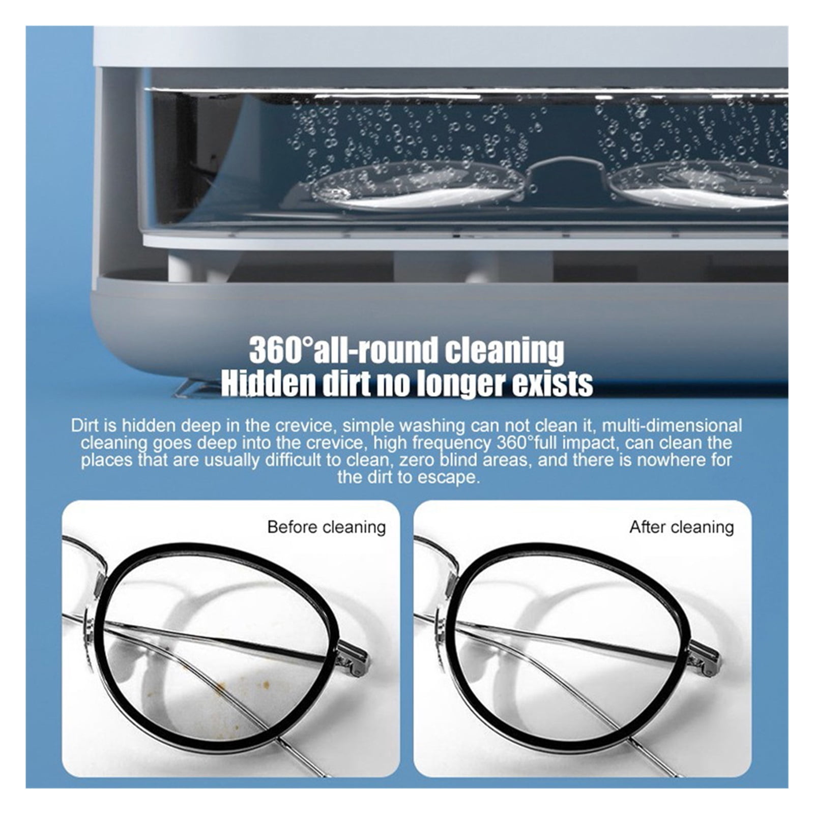 Ultrasonic Cleaning Machine High Frequency Vibration Cleanser High Frequency Washing Tool Watch Jewelry Glasses Braces Cleaner