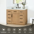 thumbnail image 5 of Gavino 42" Wood Vanity in Light Brown with Composite Stone Top no Mirror, 5 of 16
