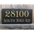 thumbnail image 2 of Beautifully Handcrafted and Customizable Slate Home Address Plaque (12”x8”, 12”x6”, 16"x10" or 18"x8") Improve the curb appeal of your property with this bespoke house sign., 2 of 7