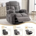 thumbnail image 7 of CARZZI LIFE Oversized Massage Swivel Recliner Chair with Lumbar Heating for Living Room Rocker Recliner Single Sofa with Cup Holders and USB Charge Port, Large Big Chair Recliners for Adult, 7 of 7