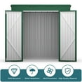 thumbnail image 2 of Outdoor Storage Shed, Lofka 6 x 4 Metal Garden Shed with Double Lockable Doors, Waterproof Shed Outdoor Storage Clearance for Backyard Patio Lawn, Green, 2 of 10