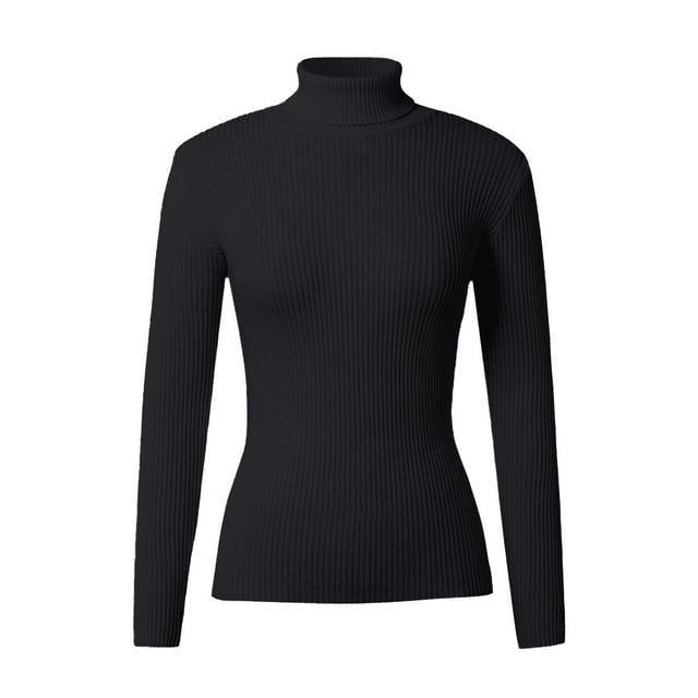 Chandail à Col Roulé à Manches Longues pour Femmes, Tricoté, Uni, Style Chandail, avec Motif de Mouton, Coupe Ample