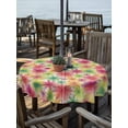 thumbnail image 2 of Outdoor Tablecloth with Umbrella Hole for Patio/Picnic/Party/Camping, Colorful Spring Floral Waterproof Table Cloth Round Cover Washable, Watercolor Flowers Elegant Pastoral (Dia 60"), 2 of 8