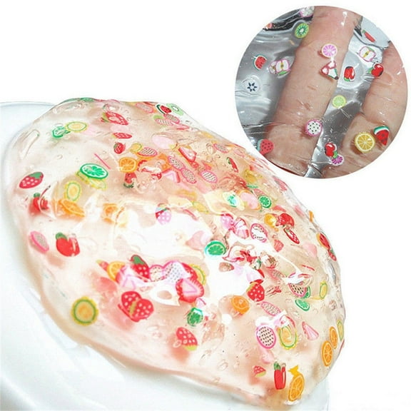 Nsxcdh Fruit Slices Slime Accessories Soft Material About 1000 Pieces 1in for DIY Crafts Nail Art Kids Slime Decoration Home Toys