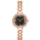 thumbnail image 1 of Reloj de pulsera de aleación con esfera redonda y diamantes de imitación de cuarzo de moda para mujer (oro rosa y negro), 1 of 2