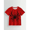 thumbnail image 4 of Summer Fashion Crop Tops For Women Casual And Simple Spider Web Pattern Round Neck Crop Sleeve Tight Crop Top T-Shirt S W010101-HH61133|https://ae01.alicdn.com/kf/S691cb79d64284463aae89e46d958cff6e.pn, 4 of 4