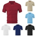 thumbnail image 1 of Fanxing Mens Golf Shirts Clearance Navy Breathable Short Sleeve Performance Shirts V Collared Moisture Wicking T-Shirts L, 1 of 6
