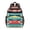 Geometric Stripe Red Pattern, variant on Geometric Triangle Green Pattern Cute School Backpack Bag for School with Padded Back and Adjustable Shoulder Straps 15.25"x11.5"x5.25"