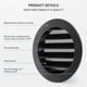 thumbnail image 4 of Cubierta de ventilación Soffit Vents calimaero® WSGB de 10 cm, redonda, negra, 4 of 7