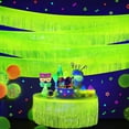thumbnail image 5 of Glow in The Dark Party Supplies, 4 Pack Foil Fringe Garland Birthday Party Decorations 9.8 ft Fluorescent Macaron Yellow Metallic Tinsel Streamers Banner, Glitter Photo Booth Prop Table Skir, 5 of 5