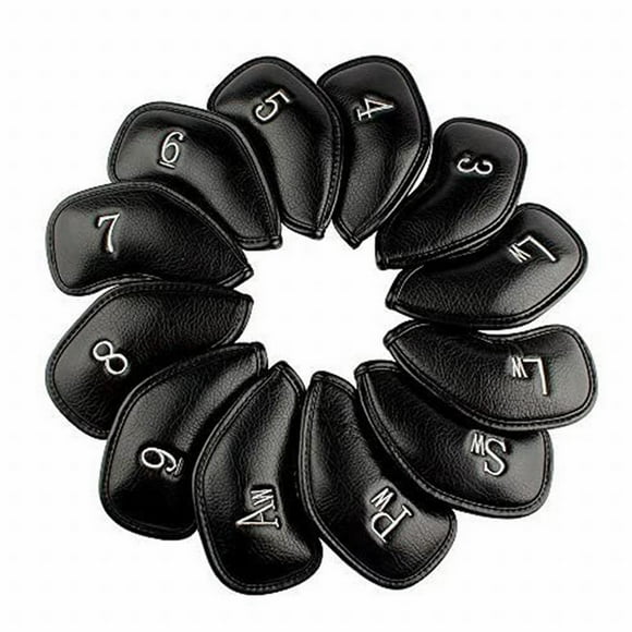asddcavvf Universal Fits Clubs Head Covers 12Pcs Leather Club Head Cover Set