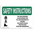 thumbnail image 1 of SignMission OS-SI-A-1218-L-11458 12 x 18 Po Instructions de Sécurité OSHA Signe - Vous Entrez dans une Exploitation Minière Sûre avec Symbole, 1 of 1