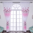 thumbnail image 3 of 1 Sheet Window Gauze Rod Pocket Design Pastoral Translucent Beautiful Printing Sheer Curtain Home Decoration, 3 of 7