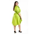 thumbnail image 3 of Vestido asimetrico Roman Fashion /Tallas Extras, 9514 (Lima) verde lima 38, 3 of 7