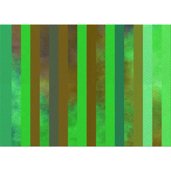 Ahgly Company Indoor Rectangle Patterned Neon Green Area Rugs, 8' x 10'