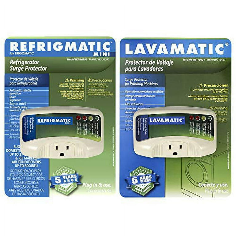 WS-36300&WS-10521 Two Electronic Surge Protector Combo?Refrigmatic?for? Refrigerators and?Lavamatic?for Washing Machines