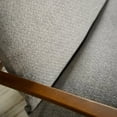 thumbnail image 3 of Grain Wood Furniture Solid Wood Mid Century Lounge Chair with Stone Gray Cushions, 3 of 6