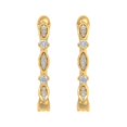 thumbnail image 2 of 0.12 Carat Diamond Hoop Earrings in 14K Yellow Gold (I1-I2 Clarity), 2 of 3