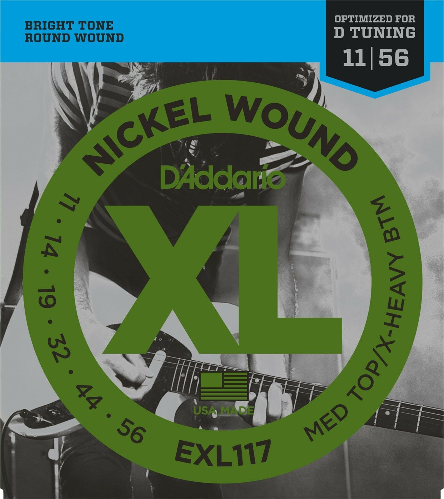 D'Addario Guitar Strings 3 Pack EXL117 Electric Drop D Tuning