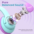 thumbnail image 3 of Kids Bluetooth Headphones, 60H Playtime, Volume Limited 85/94dB, Bluetooth 5.3, Foldable Wireless Headphones for Kids with ANC & HD Mic, 3 of 6