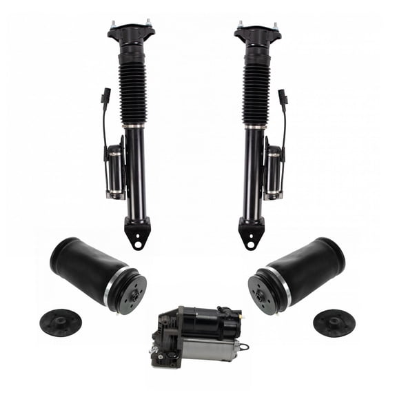 TRQ Rear Air Springs & Shocks & Compressor Fits 2012-2016 Mercedes-Benz GL ML PAA28646