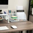 thumbnail image 2 of Mind Reader Desktop Organizer, File Storage, Accessory Storage, Workspace, Office, Metal Mesh, 11"L x 5.5"W x 5"H, White, 2 of 5