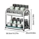 thumbnail image 2 of Estante organizador de vasos de metal, blanco, 36,5x33x25cm, capacidad para varios tamaños, portátil, ahorra espacio, para cocina, oficina, salón, uso en exteriores, 1 pieza, 2 of 6