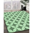 thumbnail image 3 of Ahgly Tapis Rond Lavable en Machine Intérieur Transitionnel Vert Menthe, 4 Pieds Rond, 3 of 7