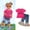 Red, variant on Baby Girl Outfits Letter Print Short Sleeve Crew Neck Tops With Ruffle Denim Pants Cute Baby Girl Clothes Red 2-3 Years