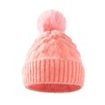 thumbnail image 2 of Herrnalise Winter Fashion Ladies Woolen Hat, Pure Color Hair Ball And Velvet Scales Warm Knitted Hat, 2 of 5