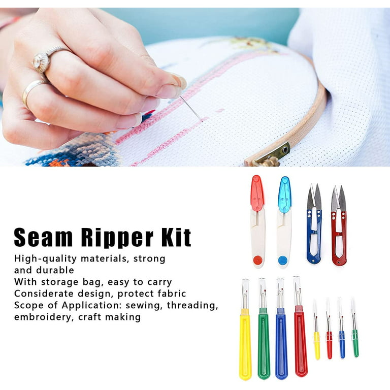 Thread Remover Kit, Metal Seam Ripper Set Hand Held Stitch Ripper Sewing  Tools Handy Stitch Ripper Sewing Tool for Opening Seams Hems 