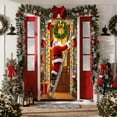 thumbnail image 2 of Leodye 1PCS Christmas Door Cover Washable High Elastic Fabric Front Festive Door Cover for Home, Indoor Outdoor Party Decoration,35 x 72 Inch, 2 of 6