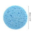 thumbnail image 3 of Unique Bargains 1 Pc Reusable Facial Sponges Round for Removing Dirt 3.15"x0.31" Blue, 3 of 6