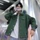 thumbnail image 2 of Chaqueta vaquera negra con botón de agujero para hombre, chaqueta vaquera rasgada para hombre, otoño, verde, invierno, 2024, moda japonesa, precio bajo, Joker Elatic, 2 of 5