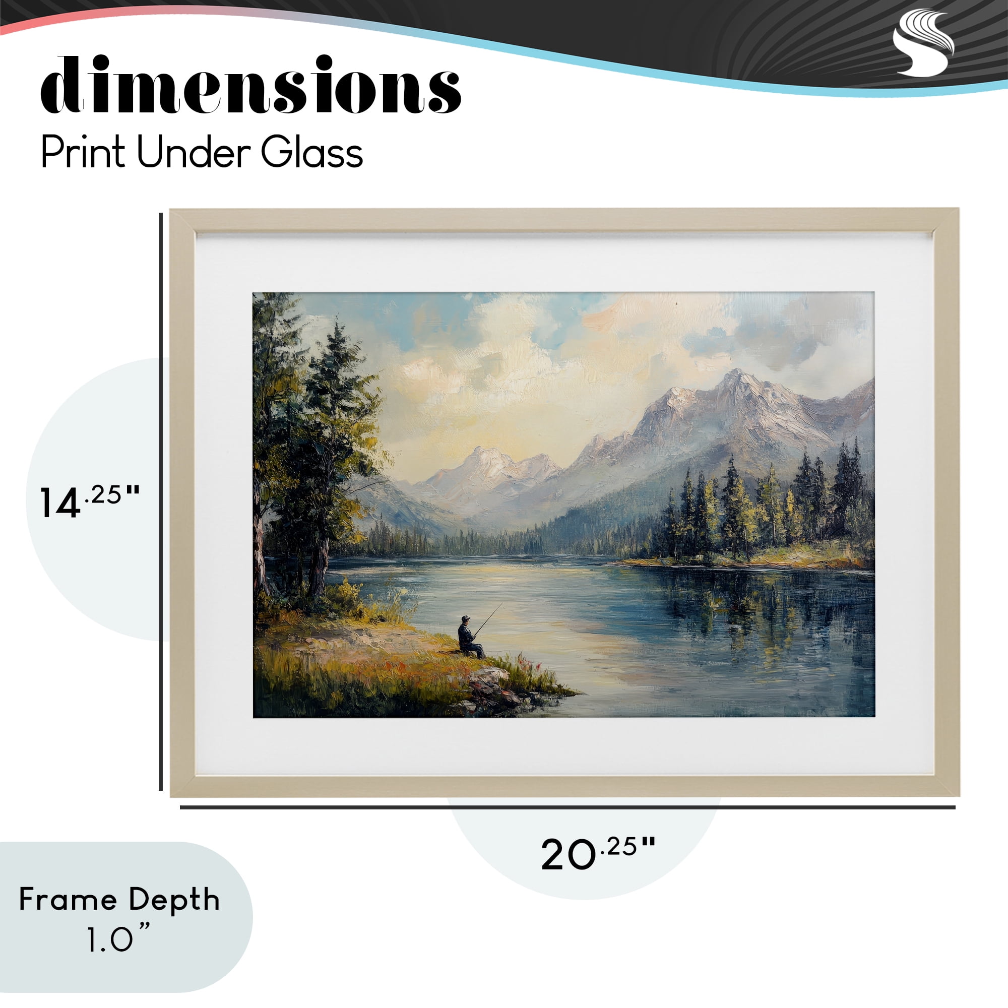 Stupell Industries Secret Fishing Spot Birch Framed Print Under Glass, design by Petal Prints Design