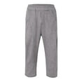 thumbnail image 4 of SGMVNU Mens Casual Pants Cotton Linen Solid Color Linen Sports Slim Fit Pants with Feet Joggers Pants(GY1, Size M), 4 of 4