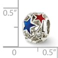 thumbnail image 2 of Beautiful Sterling Silver Reflections Enameled Stars Bead, 2 of 2