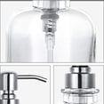 thumbnail image 3 of Dispensador de desinfectante para manos de vidrio transparente. El baño viene con bomba plateada de acero inoxidable., 3 of 5