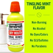 TheraBreath Dry Mouth Oral Rinse, Tingling Mint, 16 FL OZ - 3 Pack