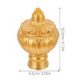 thumbnail image 2 of Shisuyan Window Drapery Finials Golden Plastic for Home Decor Enthusiasts 10Pcs 4.13X2.55X1.10In, 2 of 8