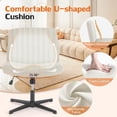 thumbnail image 5 of Demi Bonn Cross-Legged Chair, Armless, 360° Swivel, No Wheels, Blue, 5 of 7