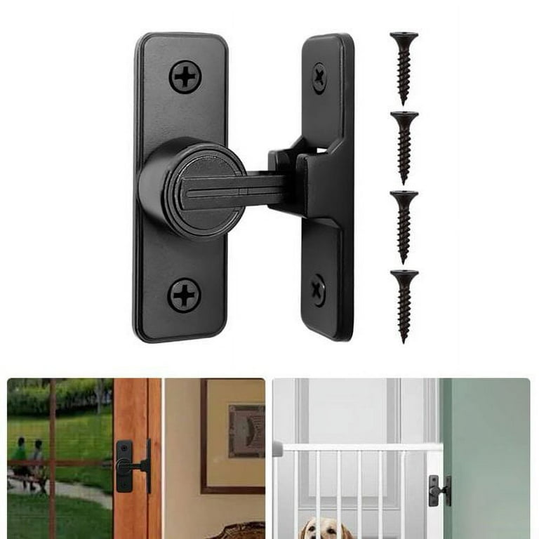 DOMETOUR Door Security Slide Latch Lock, Keyless Entry Door Lock, Thickened  Stainless Steel Sliding Door Lock, Easy to Install Gate, Slide Latch Lock