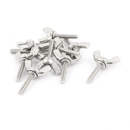 M3x16mm 304 Stainless Steel Butterfly Screw Bolt Wing Bolts 10pcs