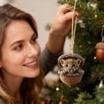thumbnail image 2 of 3.15" Acrylic Jungle Animal Acorn Ornaments for Christmas Tree, Woodland Creature Hanging Decor with Pine Cone Design, Cozy Forest Holiday Decorations for Home Party Seasonal Display Use (E), 2 of 5