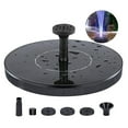 thumbnail image 2 of Solar Bird Bath Fountain with 6 Nozzles Quick Activation Low Noise Free Standing Floating Solar Powered Water Fountain Pump with Light, 2 of 8