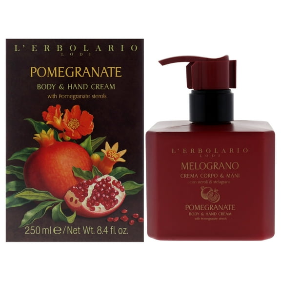 LErbolario Body and Hand Cream - Pomegranate , 8.4 oz Cream