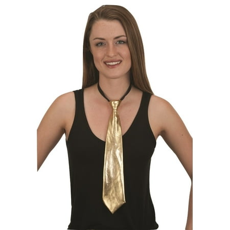Shiny Metallic Gold Tie Theatrical Theatre Showgirl Dance Costume Accessory