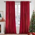 thumbnail image 1 of Cortinas MIULEE Velvet Blackout, 213 x 213 cm, 2 paneles, color rojo, 1 of 7