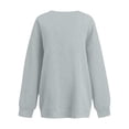 thumbnail image 5 of BOMYJESK Women's Sweatshirts Casual Football Sweatshirt Funny Graphic Print Sweatshirt Crew Neck Long Sleeve 2026 Fall Winter Pullover Light Gray L, 5 of 5