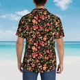 thumbnail image 3 of Lsque Rose Flowers pattern Hawaiian Shirt for Men, Unisex Summer Beach Casual Short Sleeve Button Down Shirts-, 3 of 9